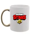 Чашка с цветной ручкой Brawl Stars logo Золото фото