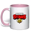 Чашка с цветной ручкой Brawl Stars logo Нежно розовый фото