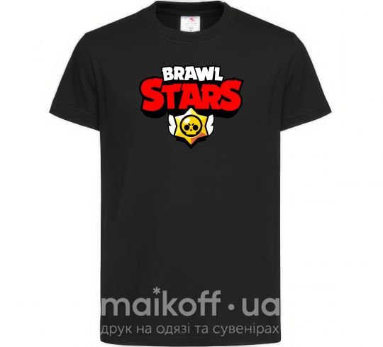 Дитяча футболка Brawl Stars logo Чорний фото