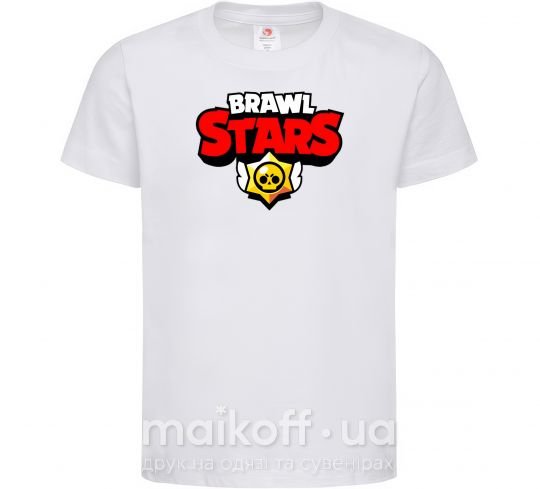 Детская футболка Brawl Stars logo Белый фото