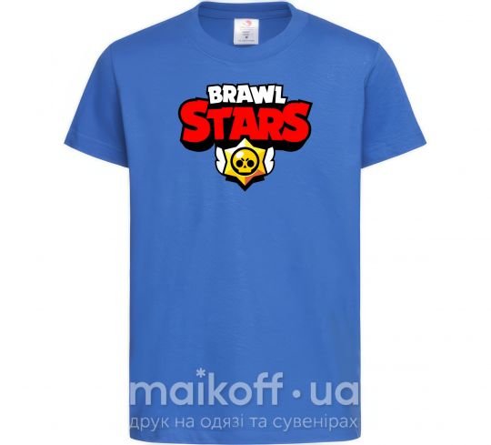 Детская футболка Brawl Stars logo Ярко-синий фото