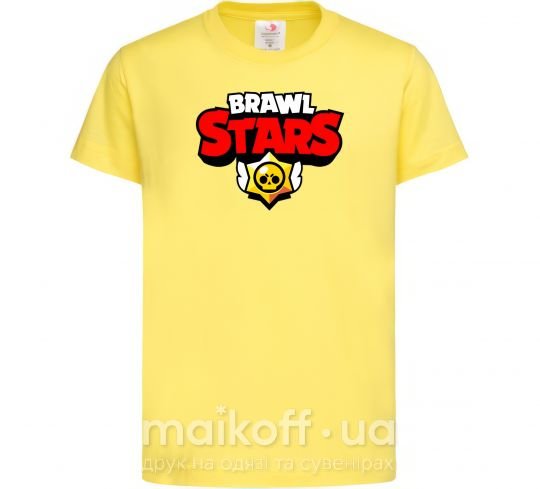 Детская футболка Brawl Stars logo Лимонный фото