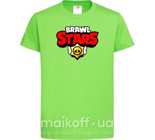 Детская футболка Brawl Stars logo Лаймовый фото