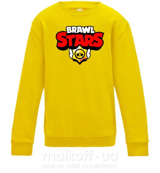 Детский Свитшот Brawl Stars logo Солнечно желтый фото