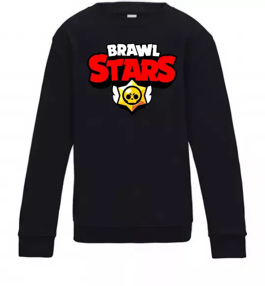 Дитячий світшот Brawl Stars logo Чорний фото