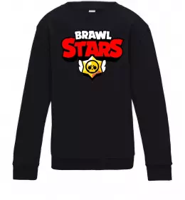 Детский Свитшот Brawl Stars logo Черный фото