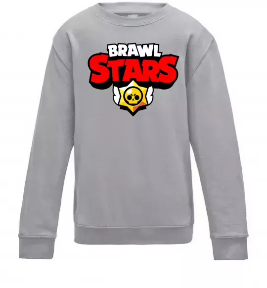 Дитячий світшот Brawl Stars logo Сірий меланж фото