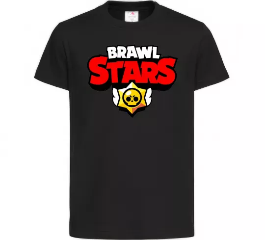 Дитяча футболка Brawl Stars logo Чорний фото