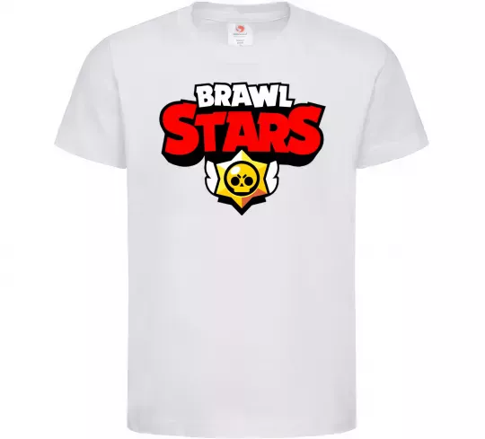 Дитяча футболка Brawl Stars logo Білий фото