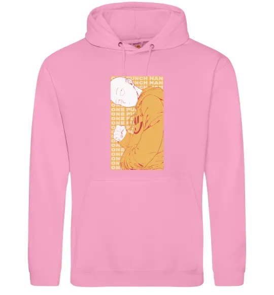 Мужская толстовка (худи) One Punch Man yellow Розовый фото