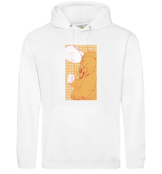 Чоловіча толстовка (худі) One Punch Man yellow Білий фото