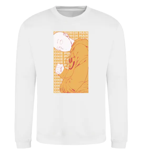 Свитшот One Punch Man yellow Белый фото