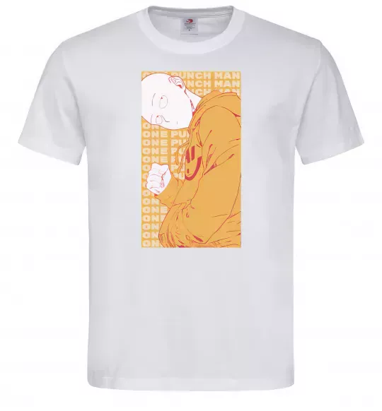 Чоловіча футболка One Punch Man yellow Білий фото