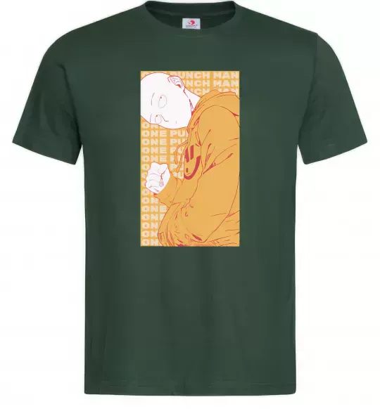 Чоловіча футболка One Punch Man yellow Темно-зелений фото