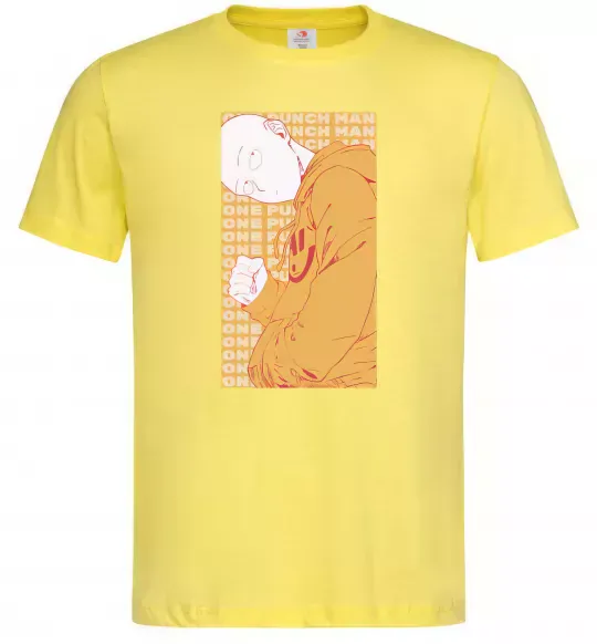 Чоловіча футболка One Punch Man yellow Лимонний фото