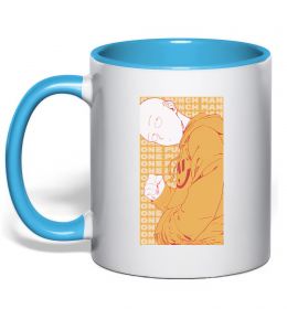Чашка с цветной ручкой One Punch Man yellow