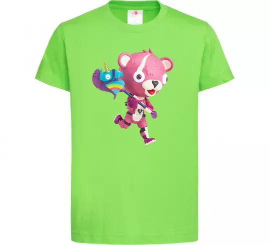 Дитяча футболка Фортнайт капитан по обнимашкам Лаймовий фото