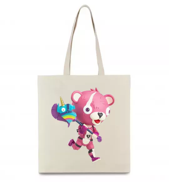 Эко-сумка Фортнайт капитан по обнимашкам Бежевый фото