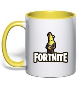 Чашка з кольоровою ручкою Фортнайт банан