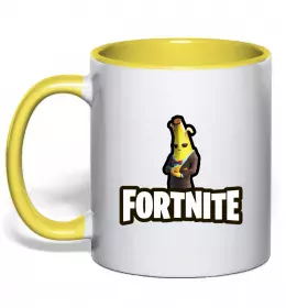 Чашка з кольоровою ручкою Фортнайт капитан по обнимашкам Червоний фото