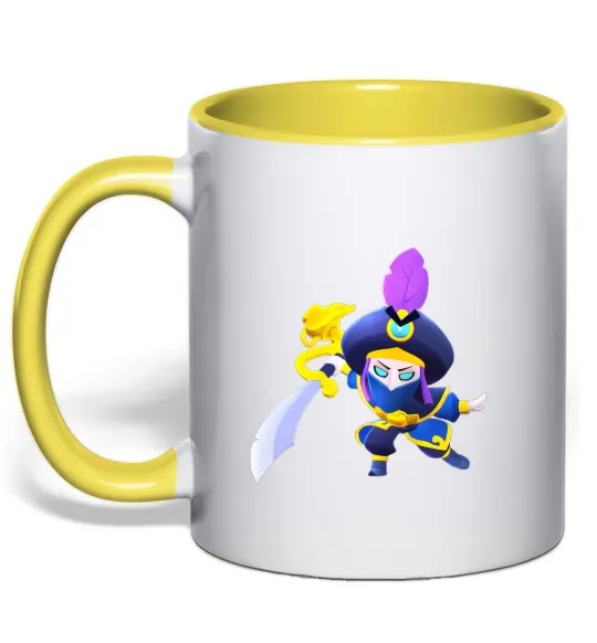 Чашка з кольоровою ручкою BRAWL STARS Rogue Mortis Лимонний фото
