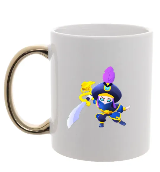 Чашка с цветной ручкой BRAWL STARS Rogue Mortis Золото фото