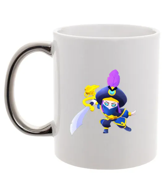 Чашка с цветной ручкой BRAWL STARS Rogue Mortis Серебро фото