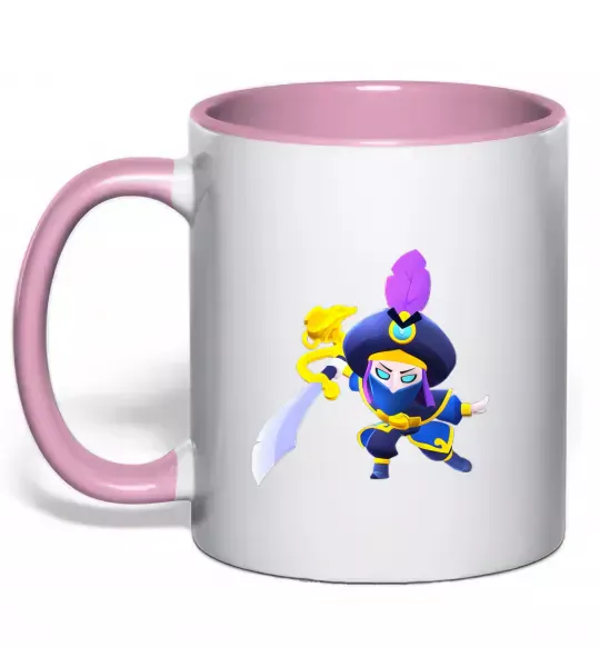 Чашка с цветной ручкой BRAWL STARS Rogue Mortis Нежно розовый фото