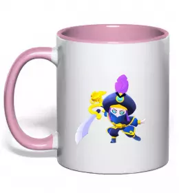 Чашка с цветной ручкой Brawl Stars 8 bit Голубой фото