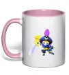 Чашка с цветной ручкой BRAWL STARS Rogue Mortis Нежно розовый фото