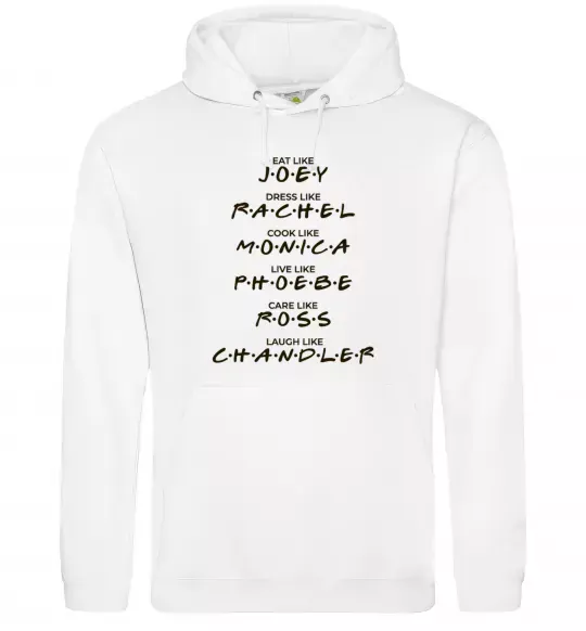 Женская толстовка (худи) Like friends Белый фото