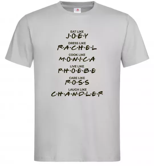 Мужская футболка Like friends Серый фото