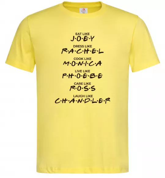 Мужская футболка Like friends Лимонный фото