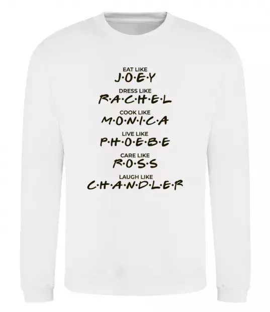 Свитшот Like friends Белый фото