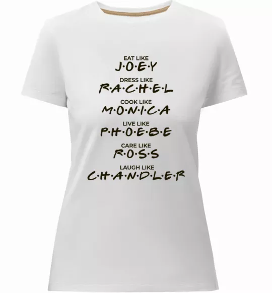 Женская премиум футболка Like friends Белый фото