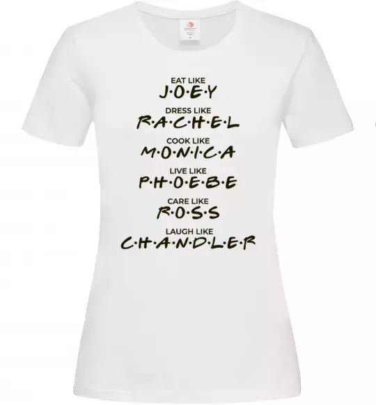 Женская футболка Like friends Белый фото