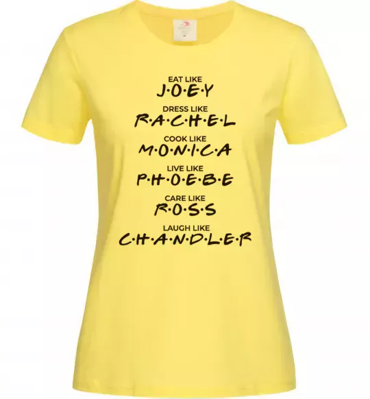 Женская футболка Like friends Лимонный фото