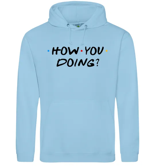 Женская толстовка (худи) Friends how you doing Голубой фото