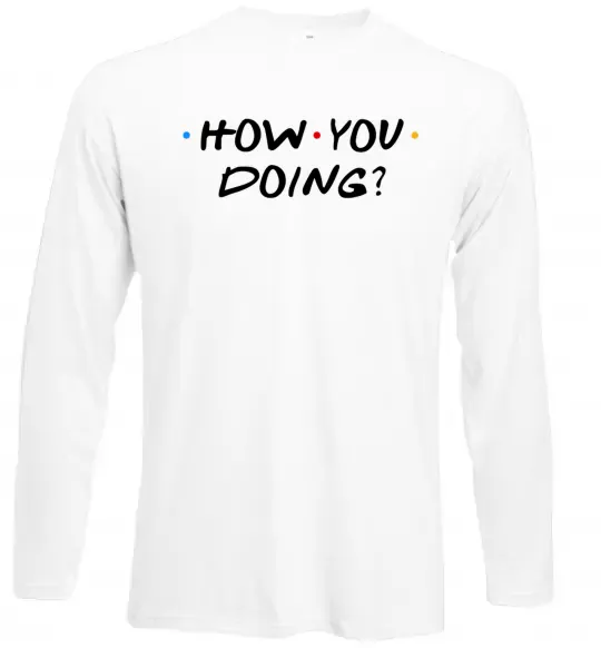 Лонгслив Friends how you doing Белый фото