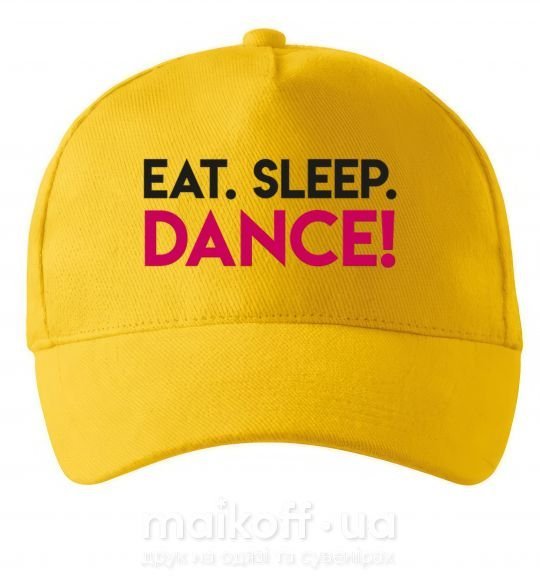 Кепка Eat sleep dance Сонячно жовтий фото