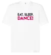 Футболка Оверсайз Eat sleep dance Білий фото