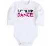 Дитячий бодік Eat sleep dance Білий фото