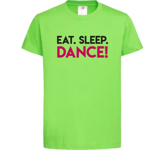 Детская футболка Eat sleep dance Лаймовый фото