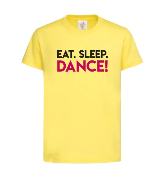 Детская футболка Eat sleep dance Лимонный фото