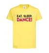 Детская футболка Eat sleep dance Лимонный фото
