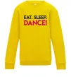 Детский Свитшот Eat sleep dance Солнечно желтый фото