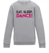 Детский Свитшот Eat sleep dance Серый меланж фото