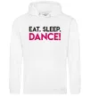 Чоловіча толстовка (худі) Eat sleep dance Білий Чоловіча толстовка (худі) Eat sleep dance Білий фото