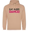 Чоловіча толстовка (худі) Eat sleep dance Пісочний Чоловіча толстовка (худі) Eat sleep dance Пісочний фото