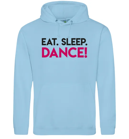 Жіноча толстовка (худі) Eat sleep dance Блакитний фото